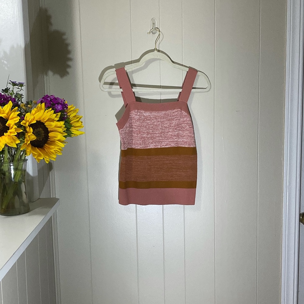 Banana Republic Mauve Striped Sweater Tank